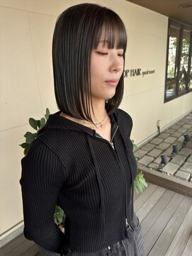 トップヘアスパアンドリゾート 鳴海(TOP HAIR spa&resort) 前下がりボブ/ボブ/暗髪/ブルーブラック