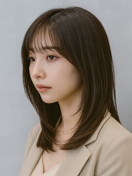 ラクレール 五香 透明感カラーゆる巻きセミディレイヤー