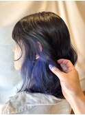 インナーカラー/パープル/デザインカラー/ブリーチ/ハイトーン