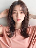くびれヘアモテ髪似合わせカット薄めバングシースルーバング