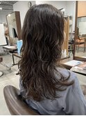 ロングラフウェーブ 無造作パーマ スタイリング簡単パーマ