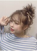 お団子ヘアアレンジ