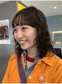 パーマ女子/ウェーブパーマ/緩めパーマ/ボブパーマ