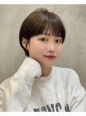前髪ありコンパクトショート丸みショート耳かけショート