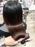 髪質改善/ツヤ髪ロング/ダークグレージュ夏カラー/20代30代髪型
