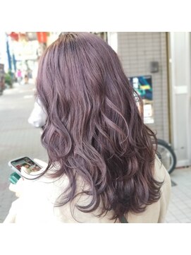 ヘアーデザインルアナ(Hair design Luana.) 【植田修平】ブリーチオンカラーでつくるロングラベンダー