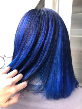 トリックストア(TRICK STORE) ネイビー×ブルー　インナーカラースタイル！