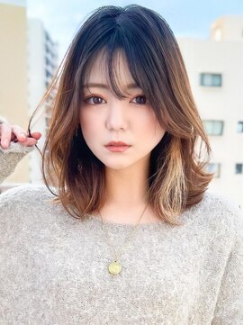 アグ ヘアー エーベル 武庫之荘店(Agu hair edel) 《Agu hair》イヤリングカラー×大人ナチュロブ