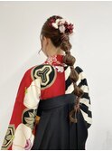 【BelleCoupes】三島直子 卒業式 袴着付けヘアセット 玉ねぎ団子