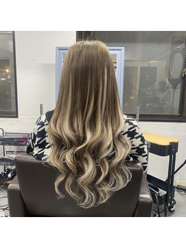 プルエクステのお店ネクスト(NEXT) #プルエクステ #ダイヤモンド毛質 #ホワイト系 #ハイライト