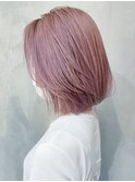 ピンクパールボブ_チェリーブラウンフェミニンロング_ba356992