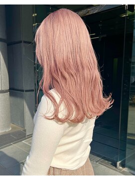 ベレーザシェルト(Beleza scelto) 3185ビビッドカラーピンクゆる巻きロングうるツヤバイカラー