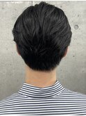 メンズ/アップバング/ツーブロックマッシュ/束感ショート/波巻き