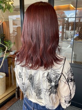 ヘア プロデュース キュオン(hair produce CUEON.) チェリーピンク×暖色系カラー