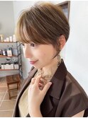 30代40代50代ショートカットショートヘア。前髪あり。