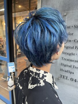 バジオットエイチ(BUZZIoT h) 【エフェクトブリーチ】ルーツカラー×スーパーサイヤ人ブルー