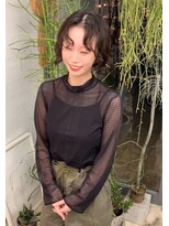 マメ(mame)&nbsp;ボブパーマ/黒髪/前髪パーマ