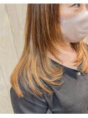 韓国風レイヤー ハイライト×白髪ぼかし