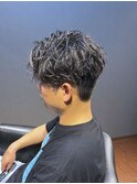 ビジネスツーブロック デザインパーマ センターパート