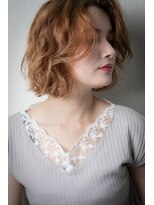 カバーヘア ブリス 志木南口駅前店(COVER HAIR bliss)&nbsp;透明感カラーカーキベージュかきあげボブパーマv志木20代30代