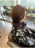 セミロング顔回りレイヤーカット
