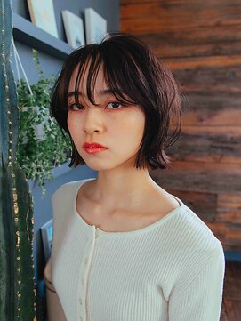 リュープリエ 笹塚(Lieu plie) レイヤーたっぷりボブウルフスタイル