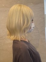 六本木美容室 西麻布店 ブロンドヘア◎顔周りレイヤーカット