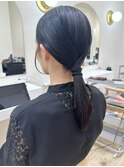 say.結婚式お呼ばれヘアセットタイトアレンジアッシュカラー
