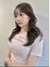 ブリーチ無しダブルカラー＋カット＋艶髪クイックトリートメント￥14300