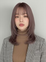 シュガーアンドソルト(SUGAR&SALT) 【くすみモーヴ】ハイレイヤーとの相性抜群のセミロング