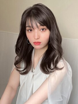 アフロート エル 錦糸町(AFLOAT L) 暗髪で出せるこなれ感!フェイスレイヤー×ナチュラルセミロング