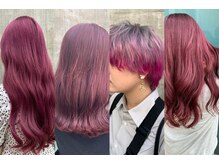 「高彩度カラー」×「チェリーレッド」［酸性ストレート/髪質改善/ボブ/ケアブリーチ/インナーカラー］