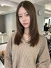 前髪+顔まわりカット+ナチュラルストレート(全体)￥21,300→19,170