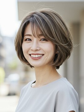 レヴィア(REVIA) 白髪ぼかしハイライトブリーチミルクティーベージュ