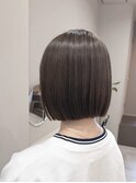ハイトーンピンクベージュボブ/Wカラー