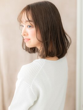 カバーヘア 上尾西口店(COVER HAIR) ミルクブラウンブリーチなし美髪ワンカールボブY上尾30代40代