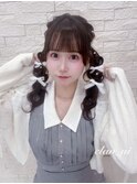 ハートツインテール【クランソア】ヘアメ/ヘアセット/心斎橋