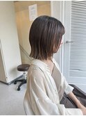 ボブグレージュタッセルボブ外ハネボブエンドカラー/東伏見