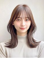 リュドール 名駅(Rue D'or)&nbsp;小顔外ハネミディアムアッシュ20代30代40代くびれミディ