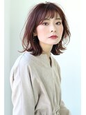 【イルミナカラー】　ラベンダーピンク×レイヤーカット