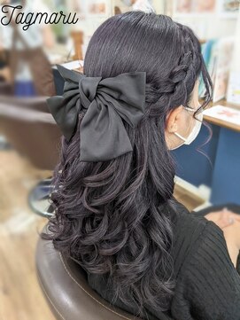 タグマル 編み込みハーフアップ☆