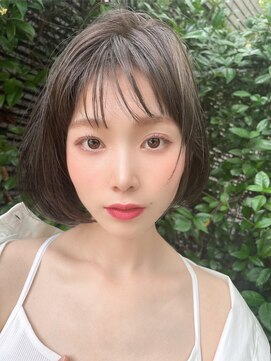 フラッグ ヘアー 天神西通り店(Flag HAIR) 透明感ベージュ☆ミニボブ