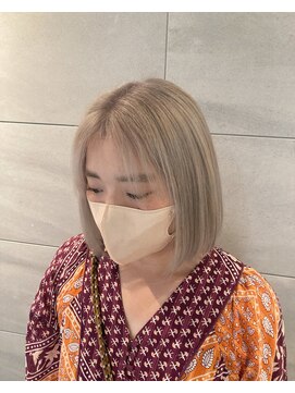 リー 京橋(Lee) 【Lee京橋】ボブ×ホワイトベージュ