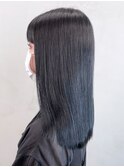 ブルーブラック_外ハネボブセクションカラー_ba401081