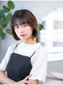 オータムブラウン×パツっとボブ