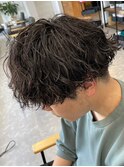 波巻きパーマツイストスパイラルパーマメンズマッシュパーマ