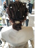 タイトループ×アップヘア