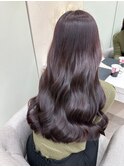 イメチェンハッシュカットフルバング似合わせレッドブラウン