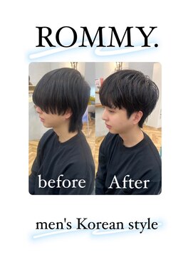 ロミー 本厚木(ROMMY.) マッシュパーマ/グレーベージュ/オーガニックカラー