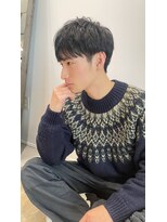 カルナ バイ エルモ(calna by ELMO)&nbsp;スーツ短髪ツーブロック束感モテる黒髪シークレットパーマ流行